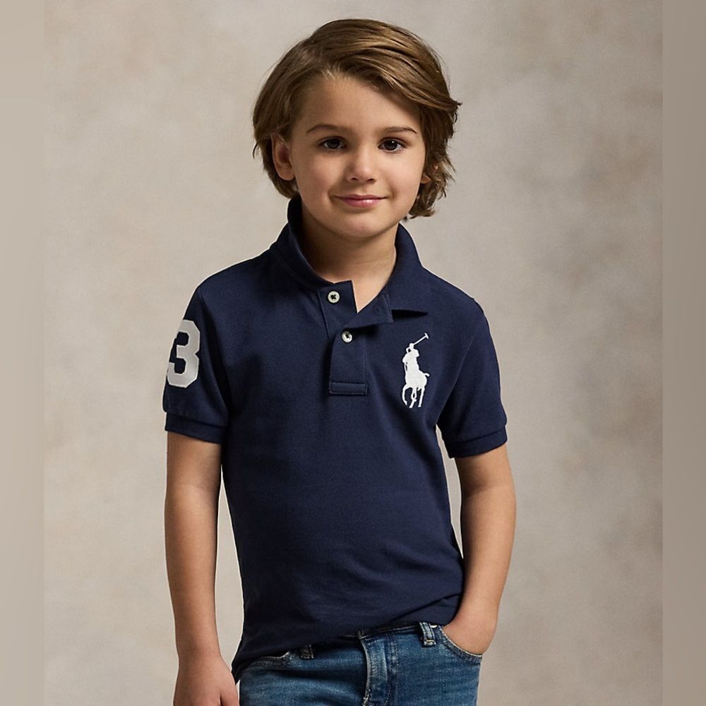 Polo Ralph Lauren Boys Big Pony Cotton Mesh Polo Shirt Kids Sz 2T